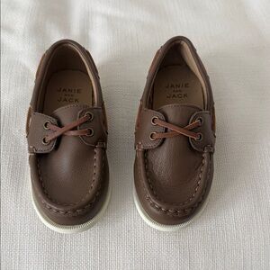 Janie and Jack Chocolate Brown Kids Moccasins